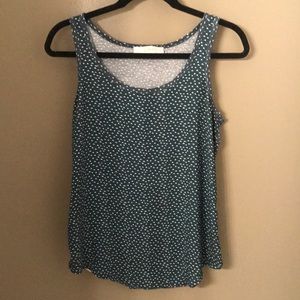 Loft small green tank top